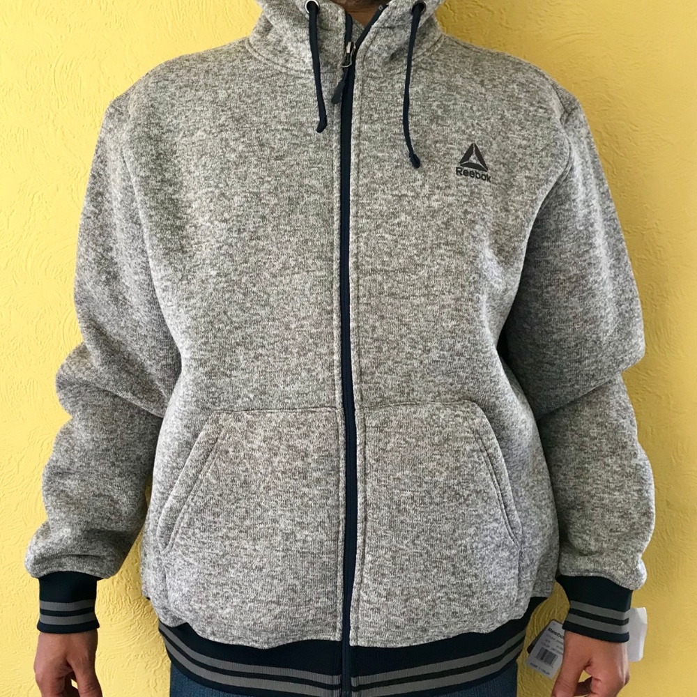Reebok Heavy Winter Fleece Jacket Sweater Size XL - Picture 1 of 6